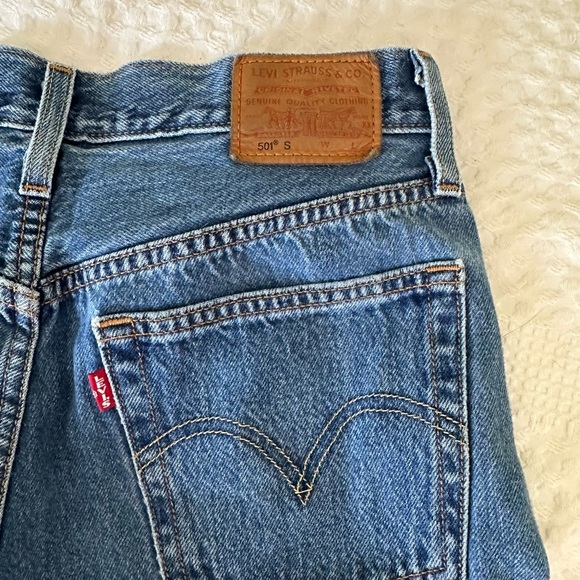 Levi's Blue Skinny Jeans 501s - Picture 4 of 7